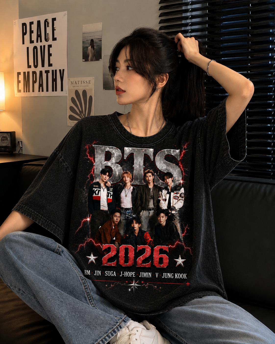 BTS Shirt, BTS World Cup 2026 Shirt, BTS 2026 Tour T-Shirt, Bangtan Boys Fan Gift, Kpop Concert Tee, Vintage Washed Graphic Unisex Shirt, ARMY Merch