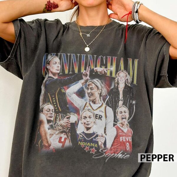 “Free Shipping” Sophie Cunningham Basketball Graphic Vintage Comfort Colors Shirt .#